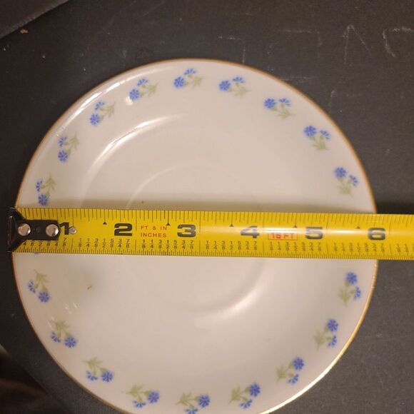 Antique J&C Bavaria Blue Floral Gold Gilt Rim‎ Cup and Saucer 1898-1923 - Picture 9 of 9